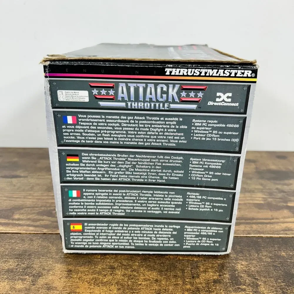Vintage Flight Control Thrustmaster Attack Throttle Digital Game
